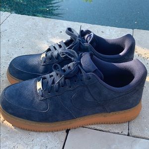 Blue Suede Nike Air Force 1
